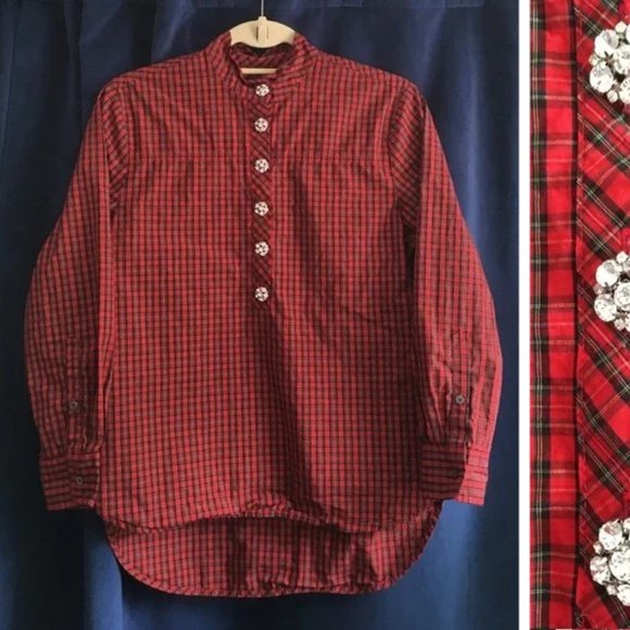 J.Crew | Glam Plaid Blouse - Picture 1 of 6